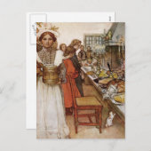 kerst Eve Julaftonen Feestdagenkaart (Voorkant / Achterkant)