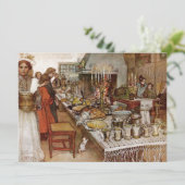 kerst Eve Julaftonen Feestdagenkaart (Staand voorkant)