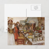 kerst Eve Julaftonen Feestdagenkaart (Voorkant / Achterkant)