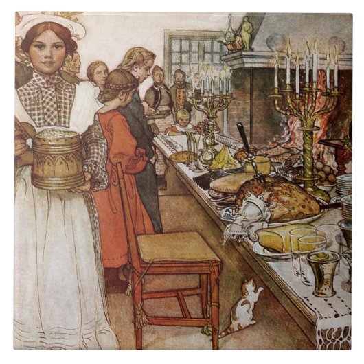 kerst Eve Julaftonen Tegeltje (Voorkant)