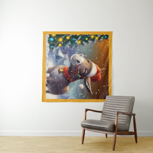 Kerst Ezel 1 Wandkleed (In Situ (horizontaal))