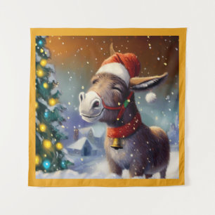 Kerst Ezel 1 Wandkleed
