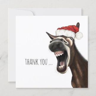 Kerst ezel, dank u platte briefkaarten