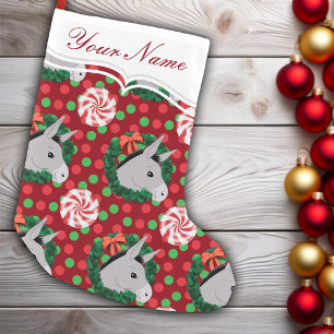 Kerst Ezel Krans Snoep Patroon Gepersonaliseerd Kleine Kerstsok
