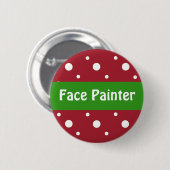 Kerst 'Face Painter' Identificatie Ronde Button 5,7 Cm (Voorkant /achterkant)