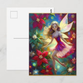 Kerst Fairy Collectie - Ash Blond Haar Briefkaart (Voorkant / Achterkant)