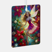 Kerst Fairy Collectie - Ash Blond Haar Metalen Ornament (Voorkant Rechts)