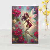 Kerst Fairy Collectie - Auburn Hair Kaart (Gele Bloem)