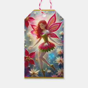 Kerst Fairy Collectie - Rood haar Cadeaulabel