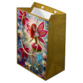 Kerst Fairy Collectie - Rood haar Medium Cadeauzakje (Achterkant Gekanteld)