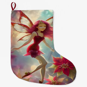 Kerst Fairy Collectie - Roos Rood Haar Grote Kerstsok