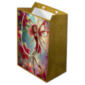 Kerst Fairy Collectie - Roos Rood Haar Medium Cadeauzakje (Achterkant Gekanteld)