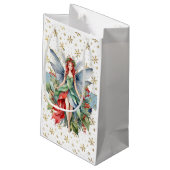 Kerst Fairy Kerstmis Gift Bag Klein Cadeauzakje (Achterkant Gekanteld)