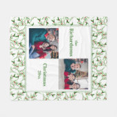 Kerst Familie Foto Fleece Deken (Voorkant (Horizontaal))