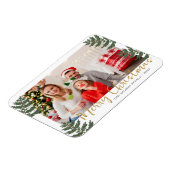 Kerst Familie Foto Merry Magneet (Linkerzijde)