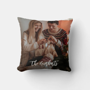 Kerst Familie Foto Script Gepersonaliseerd Kussen