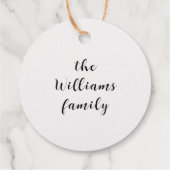 Kerst familienaam uit het verleden bedankjes labels (Achterkant)