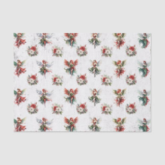 Kerst Feeën & Poinsettia's Tissue Paper Tissuepapier