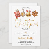 Kerst Feest Uitnodigingen Kerstbrunch (Voorkant / Achterkant)