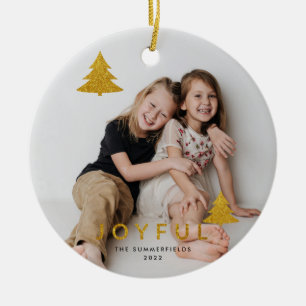 Kerst Feestdagen 2 Foto Familie Keepsake Keramisch Ornament