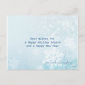 Kerst Feestdagen Briefkaart. Snowy tree (Achterkant)