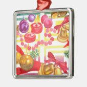 Kerst Feestdagen Decoratie Vierkant Ornament (Links)