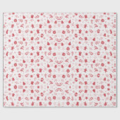 Kerst Feestdagen Elementen Cadeaupapier (Vlak)