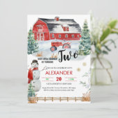 Kerst Feestdagen Feest Verjaardagsuitnodiging Kaart (Staand voorkant)