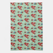 Kerst Feestdagen Joy Dragon Theedoek (Verticaal)