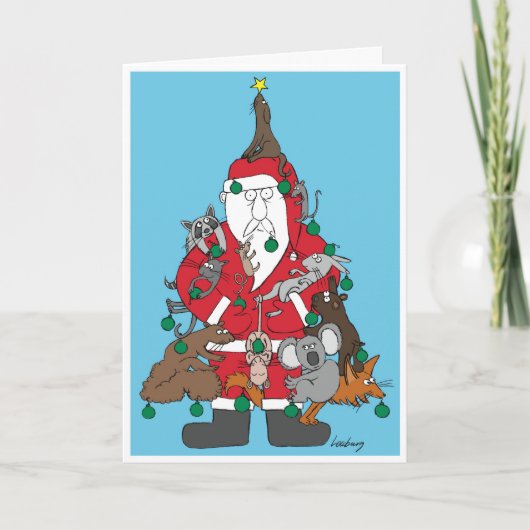 kerst feestdagen kaart (Voorkant)