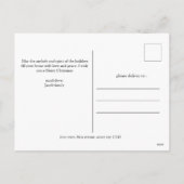 Kerst feestdagen Moderne Typografie Vier-Foto (Achterkant)