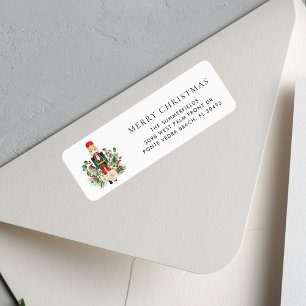 Kerst Feestdagen Notenkraker Retouradres Etiket