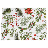 Kerst Feestdagen Pine Red Berries Botanisch Groot Cadeauzakje (Voorkant)