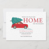 Kerst Feestdagen rode auto bewegende aankondiging (Voorkant)