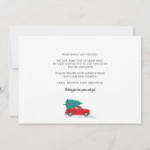 Kerst Feestdagen rode auto bewegende aankondiging (Achterkant)