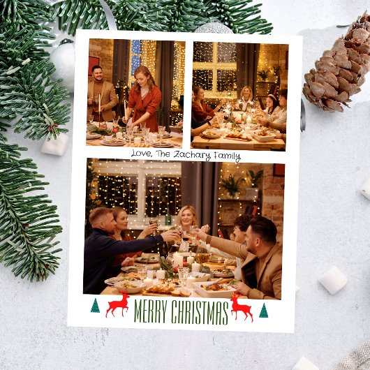 Kerst feestdagen Script Familie drie foto