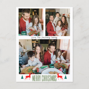 Kerst feestdagen Script Familie drie foto