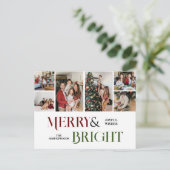 Kerst feestdagen Script Familie Fotocollage (Staand voorkant)