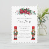 Kerst Feestdagen Speelgoed Notenkraker Open Huis Kaart (Staand voorkant)