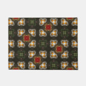 Kerst feestelijke rode kruis abstracte madeliefjes deurmat (Voorkant)