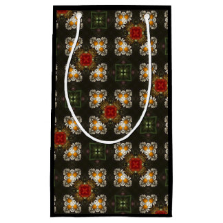 Kerst feestelijke rode kruis abstracte madeliefjes klein cadeauzakje