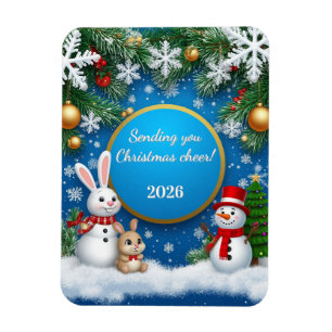 Kerst Feestelijke Vakantiescène Magneet