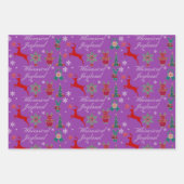Kerst feestelijke Wrapping Paper FlatSheetSet van  (Voorkant 3)