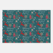 Kerst feestelijke Wrapping Paper FlatSheetSet van  (Voorkant 2)