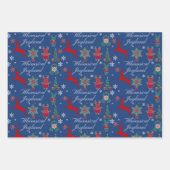 Kerst feestelijke Wrapping Paper FlatSheetSet van  (Voorkant)