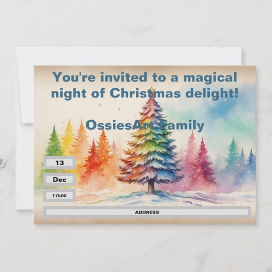Kerst feestuitnodiging sjabloon (Voorkant)