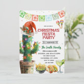 Kerst Fiesta feest uitnodiging (Staand voorkant)