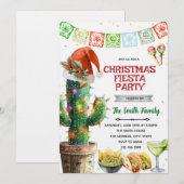 Kerst Fiesta feest uitnodiging (Voorkant / Achterkant)