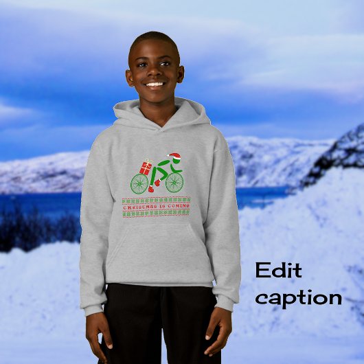 Kerst fietser aangepaste tekst sportief