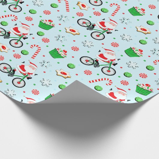 Kerst Fietstocht Cadeaupapier (Hoek)